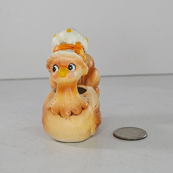 Vintage Josef Originals Turkey Toothpick Holder Miniature Figurine - Picture 6 of 8